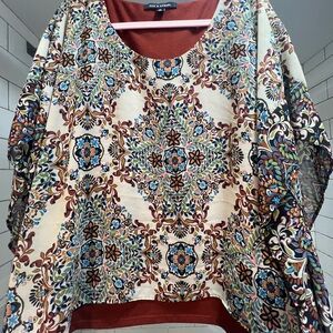 Terra & Sky Multicolor Printed Women's Top